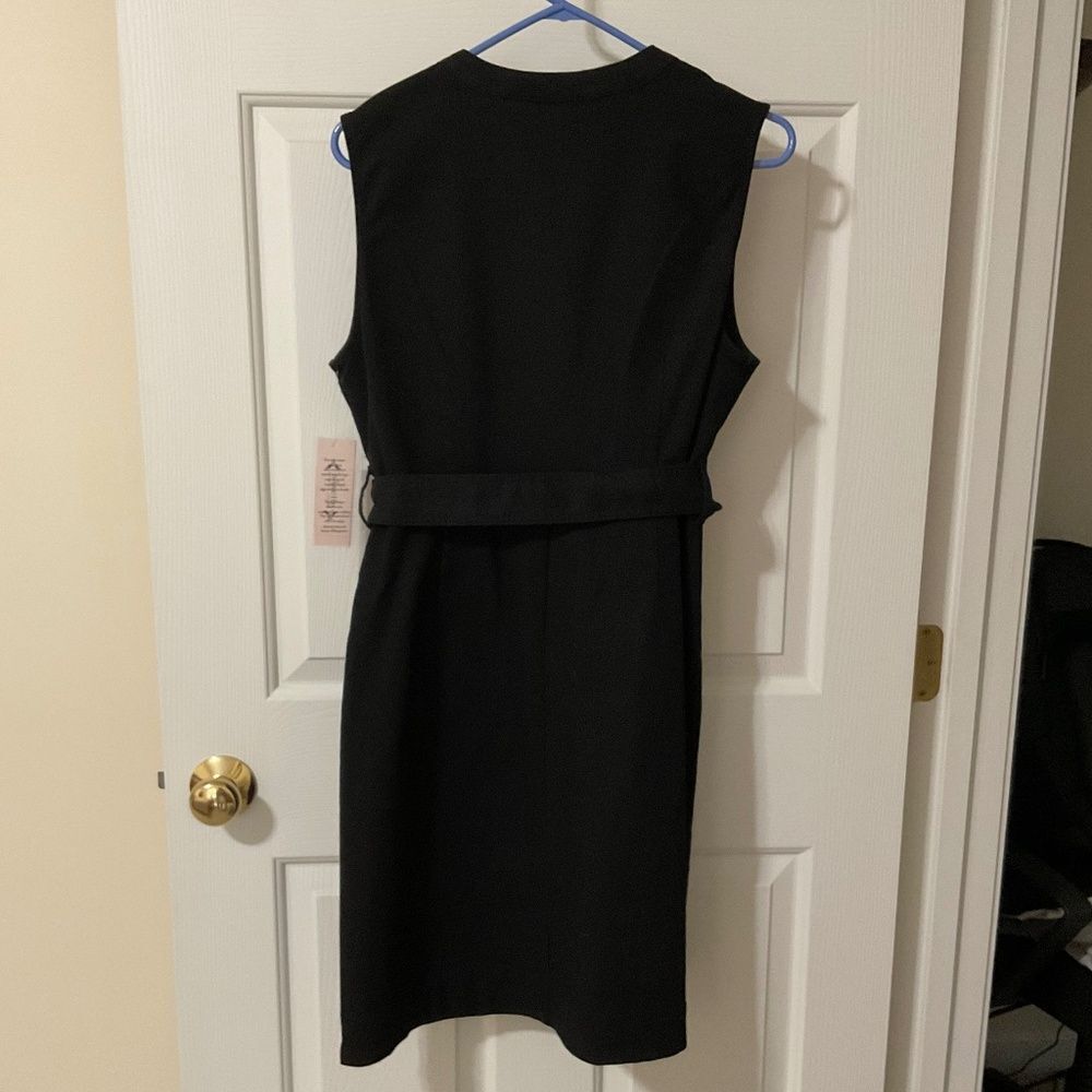 Nanette Lepore Sleeveless Denim Button Down Mini Dress Black Size 10 - Picture 9 of 10